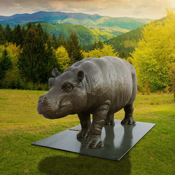 Wild Baby Hippo (Bronze Sculpture)