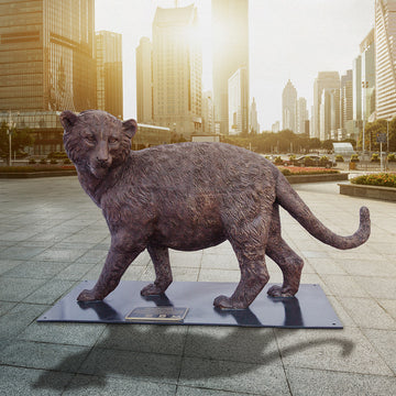 Wild Baby Leopard (Bronze Sculpture)