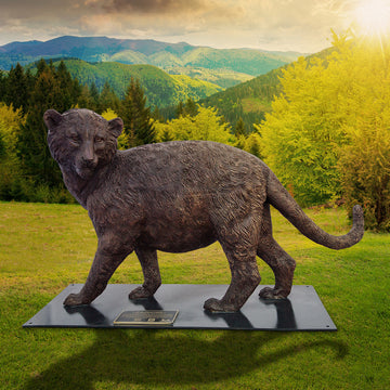 Wild Baby Leopard (Bronze Sculpture)