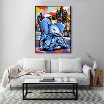 The orphan was looking for a family in London (Original Painting)