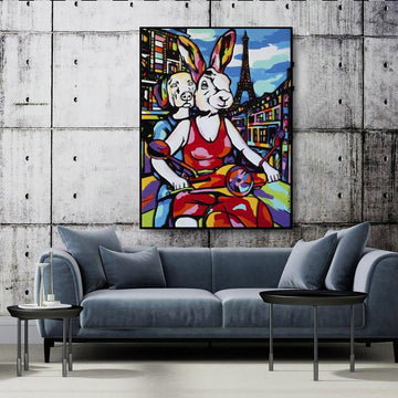 He knew a holiday in Paris would be heaven (Original Painting)