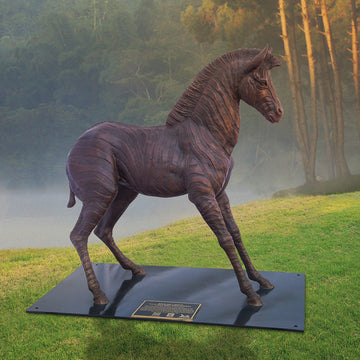 Wild Baby Grevy's Zebra (Bronze Sculpture)