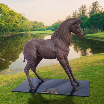 Wild Baby Grevy's Zebra (Bronze Sculpture)