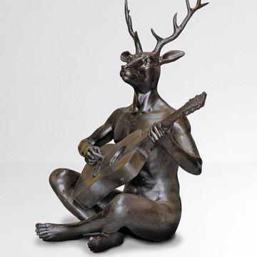 He Played His Own Songs Plus a Few Beatles Hits (Bronze Sculpture)