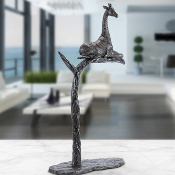 The Tree Giraffe was a Rare Species (Bronze Sculpture)