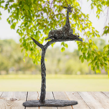 The Tree Giraffe was a Rare Species (Bronze Sculpture)