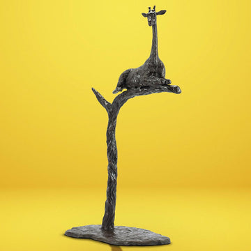 The Tree Giraffe was a Rare Species (Bronze Sculpture)