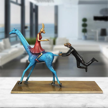 They Loved a Wild Adventure Every Day of the Week (Bronze Sculpture, Miniature)