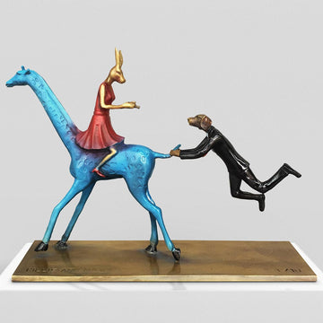 They Loved a Wild Adventure Every Day of the Week (Bronze Sculpture, Miniature)
