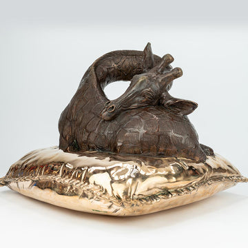 Sleeping Beauty Giraffe (Bronze Sculpture)