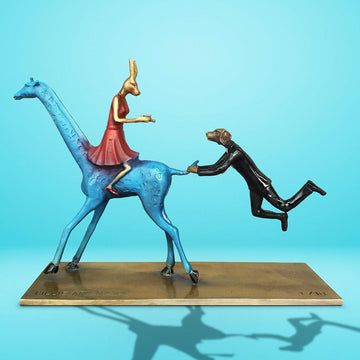 They Loved a Wild Adventure Every Day of the Week (Bronze Sculpture, Miniature)