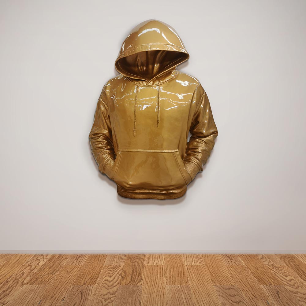 Shiny gold hoodie on sale