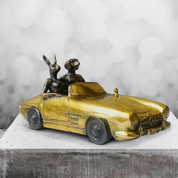 They Loved Breaking the Speed Limit (Bronze Sculpture, Miniature Collection)