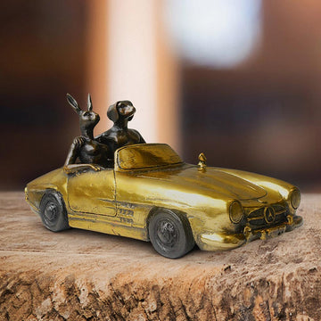 They Loved Breaking the Speed Limit (Bronze Sculpture, Miniature Collection)