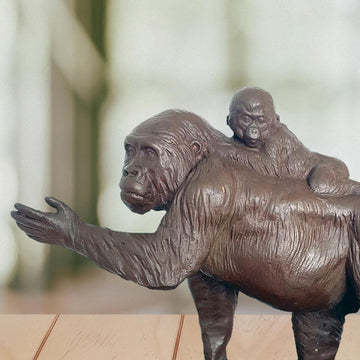 Love the Mountain Gorilla (Bronze Sculpture)