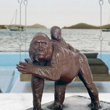 Love the Mountain Gorilla (Bronze Sculpture)