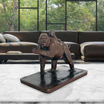 Love the Mountain Gorilla (Bronze Sculpture)