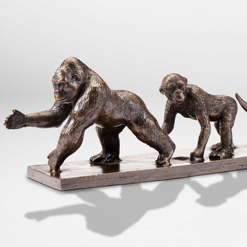 Love the Eastern Lowland Gorilla, Chimpanzee and Northern White Rhino (Bronze Sculpture)