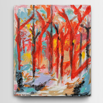 Sydney Red Gums reaching for the sky on a winters day (Original Painting)