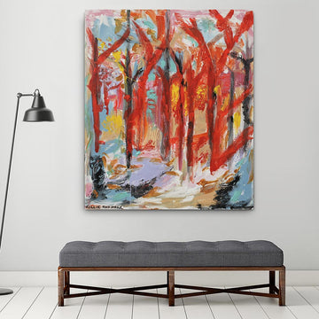 Sydney Red Gums reaching for the sky on a winters day (Original Painting)
