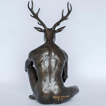 He thought about buying a new tie but he bought a pear instead (Bronze Sculpture)