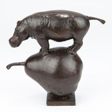 The Pearfect Hippo (Bronze Sculpture, Pocket Size)