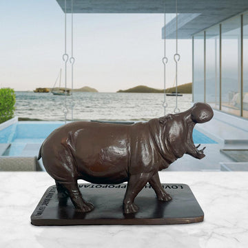 Love the Hippopotamus (Bronze Sculpture)