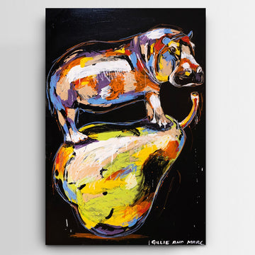 The hippo loved the world (Original Painting)