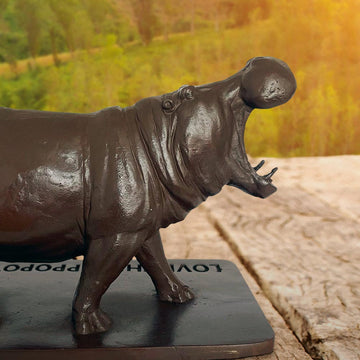 Love the Hippopotamus (Bronze Sculpture)