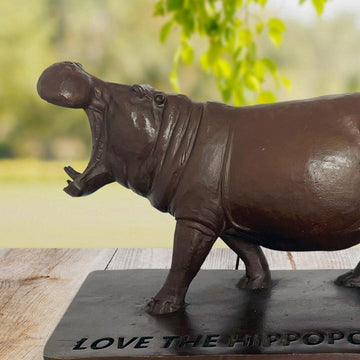 Love the Hippopotamus (Bronze Sculpture)