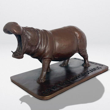 Love the Hippopotamus (Bronze Sculpture)