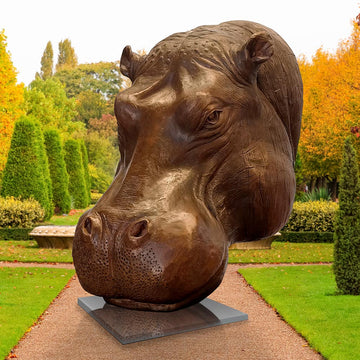 Raza the Hippopotamus was Thinking Big (Bronze Sculpture)