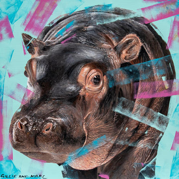 Wild about hippos (Original Painting)