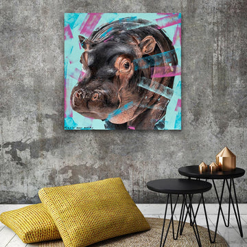 Wild about hippos (Original Painting)