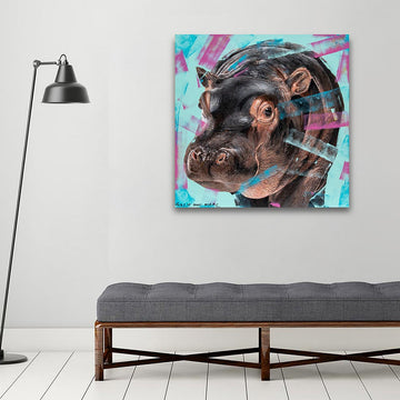 Wild about hippos (Original Painting)