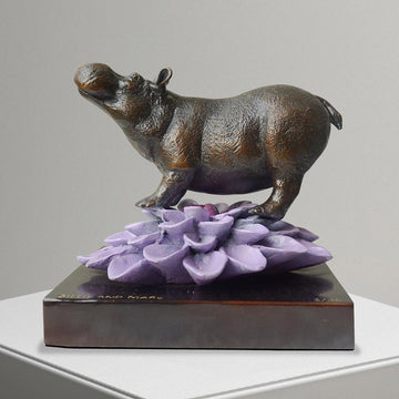 The Hippo Was in Bloom (Bronze Sculpture, Small)
