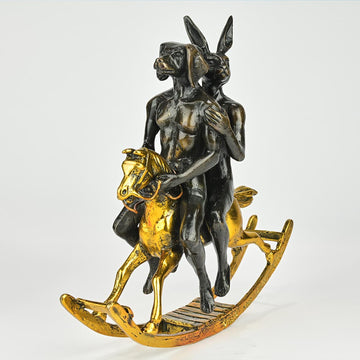 They Rocked the House Down (Bronze Sculpture, Miniature Collection)