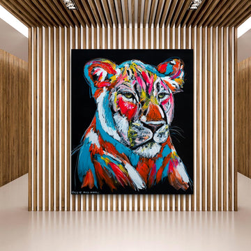Jala, the lioness was strong and powerful and she knew it (Original Painting)