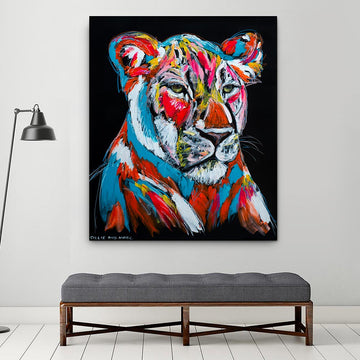 Jala, the lioness was strong and powerful and she knew it (Original Painting)