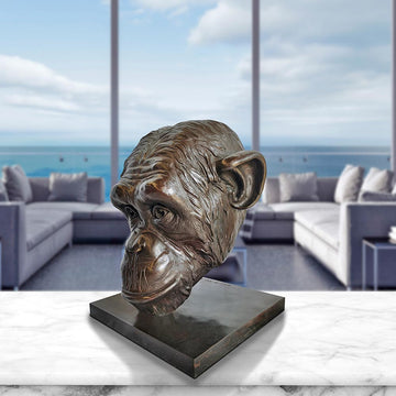 Kabaka the Chimp was a Face of the Wild (Bronze Sculpture)