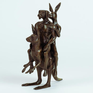 They Hopped into an Adventure of a Lifetime (Bronze Sculpture, Miniature Collection)