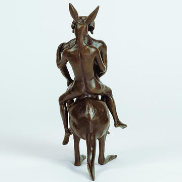 They Hopped into an Adventure of a Lifetime (Bronze Sculpture, Miniature Collection)