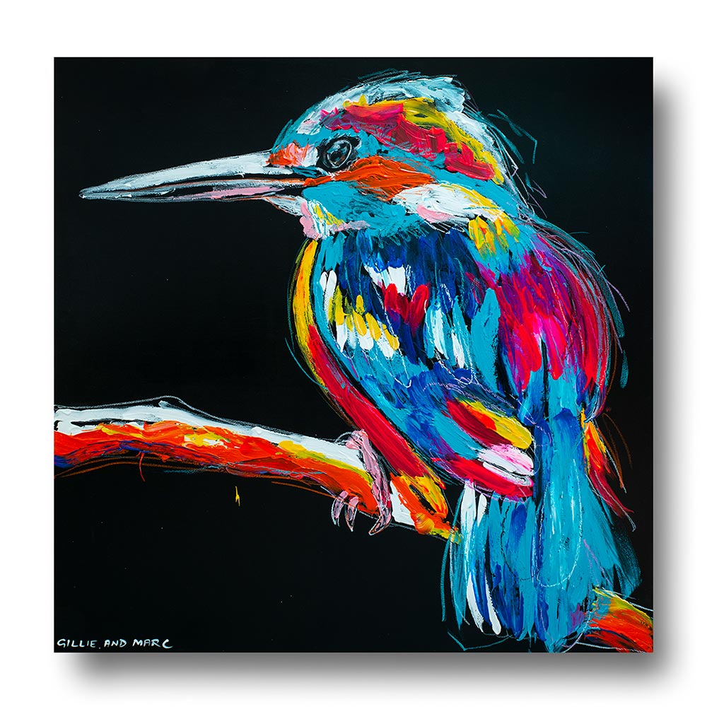 Kingfisher's good Catch- Original pastel painting