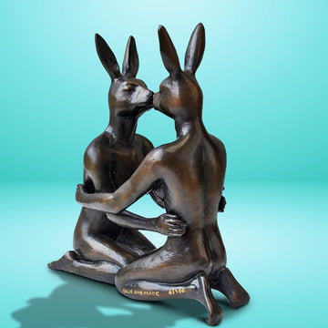 She Fell in Love with Her Again and Again (Bronze Sculpture, Miniature Collection)