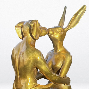 The kiss that made the world stand still (Bronze Sculpture, Pocket Size)
