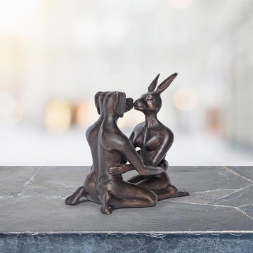 They liked kissing (Bronze Sculpture, Pocket Size)