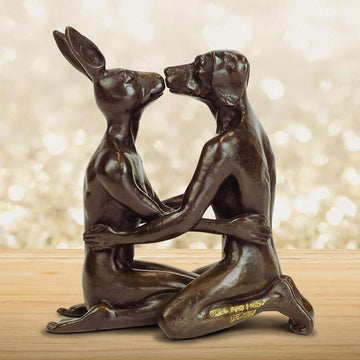 They fell in love again (Bronze Sculpture, Miniature Collection)