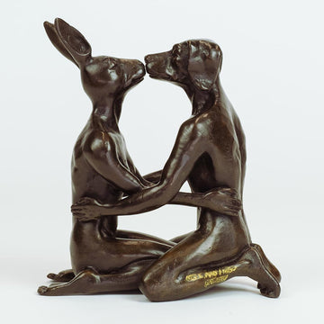 They fell in love again (Bronze Sculpture, Miniature Collection)