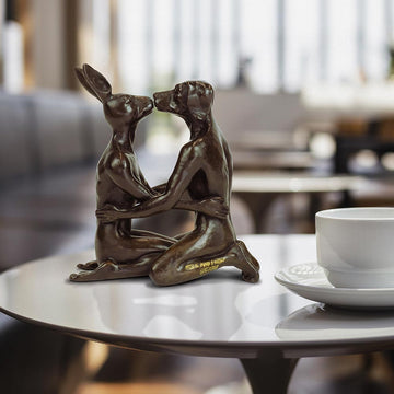 They fell in love again (Bronze Sculpture, Miniature Collection)
