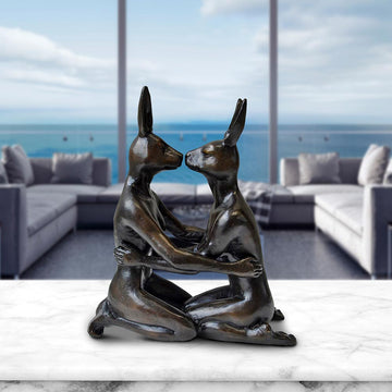 She Fell in Love with Her Again and Again (Bronze Sculpture, Miniature Collection)